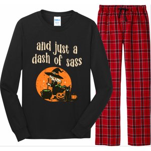 Cute Witch Funny Halloween And Just A Dash Of Sass Long Sleeve Pajama Set