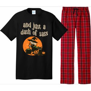 Cute Witch Funny Halloween And Just A Dash Of Sass Pajama Set