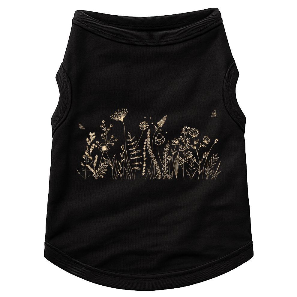 Cute Wildflowers Floral Nature Doodle Doggie Tank