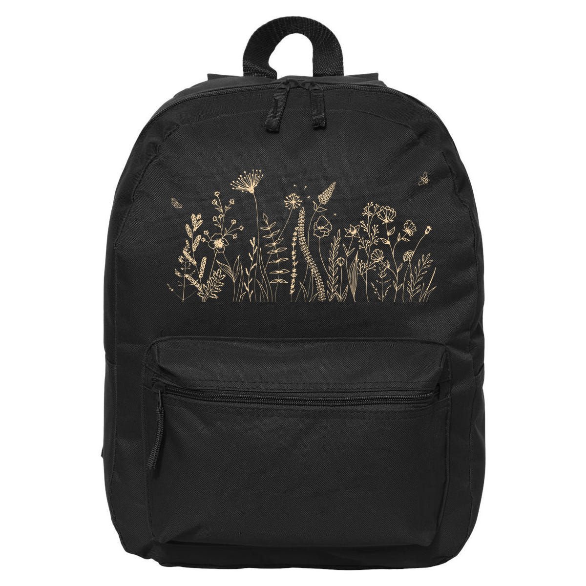 Cute Wildflowers Floral Nature Doodle 16 in Basic Backpack