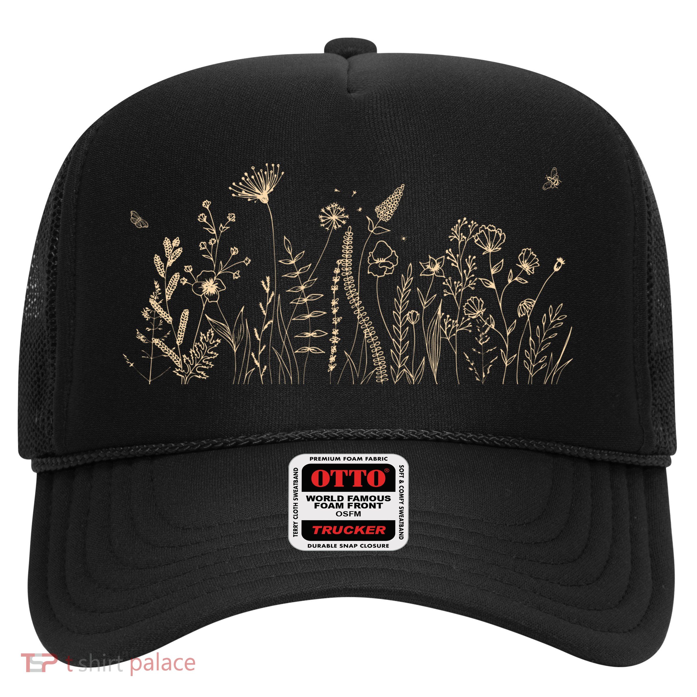 Cute Wildflowers Floral Nature Doodle Trucker Hat