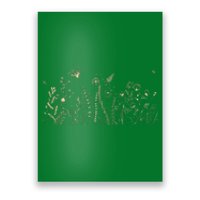 Cute Wildflowers Floral Nature Doodle Poster