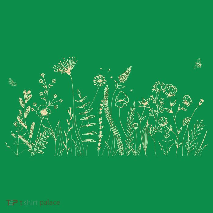 Cute Wildflowers Floral Nature Doodle Premium T-Shirt