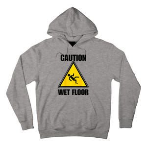 Caution Wet Floor Sign Funny Lazy Easy Halloween Costume Tall Hoodie