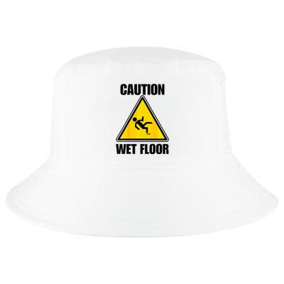 Caution Wet Floor Sign Funny Lazy Easy Halloween Costume Cool Comfort Performance Bucket Hat