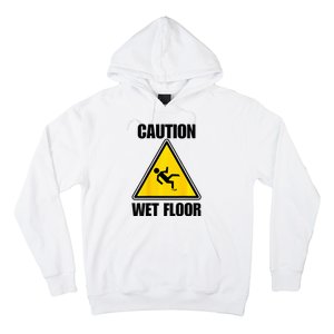 Caution Wet Floor Sign Funny Lazy Easy Halloween Costume Hoodie