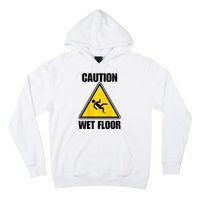 Caution Wet Floor Sign Funny Lazy Easy Halloween Costume Hoodie