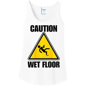 Caution Wet Floor Sign Funny Lazy Easy Halloween Costume Ladies Essential Tank