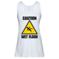 Caution Wet Floor Sign Funny Lazy Easy Halloween Costume Ladies Essential Flowy Tank