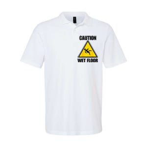 Caution Wet Floor Sign Funny Lazy Easy Halloween Costume Softstyle Adult Sport Polo