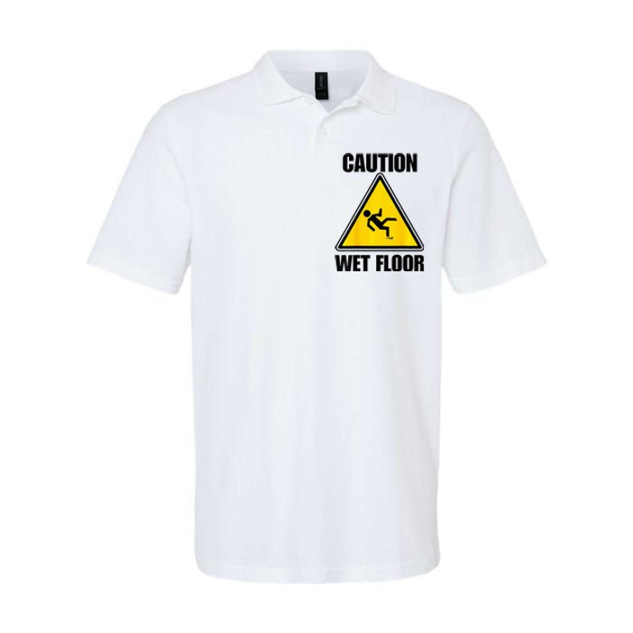 Caution Wet Floor Sign Funny Lazy Easy Halloween Costume Softstyle Adult Sport Polo