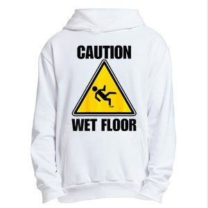 Caution Wet Floor Sign Funny Lazy Easy Halloween Costume Urban Pullover Hoodie