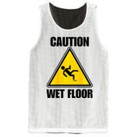 Caution Wet Floor Sign Funny Lazy Easy Halloween Costume Mesh Reversible Basketball Jersey Tank