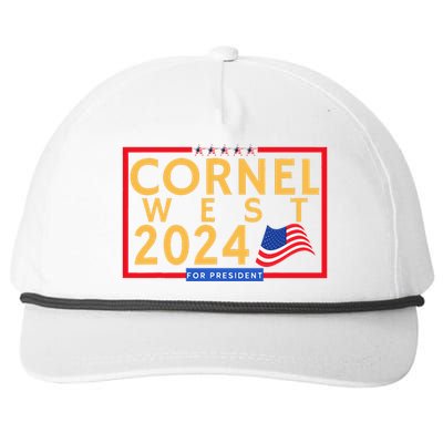 Cornel West For President Is Cornel West 2024 Snapback Five-Panel Rope Hat