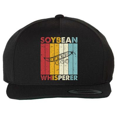 Crops Whisperer Farming Farmer Vintage Soybean Wool Snapback Cap