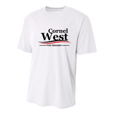 Cornel West For President Cornel West 2024 Youth Performance Sprint T-Shirt