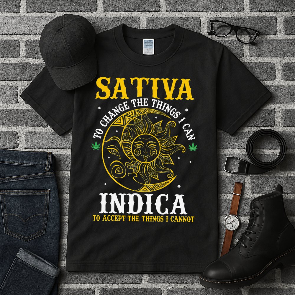 Cannabis Weed Fun Sativa To Change The Things I Can Indica Tall T-Shirt
