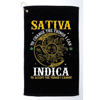 Cannabis Weed Fun Sativa To Change The Things I Can Indica Golf Towel