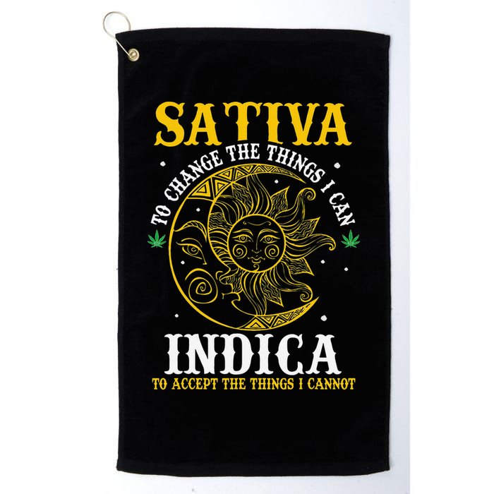 Cannabis Weed Fun Sativa To Change The Things I Can Indica Golf Towel