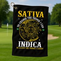 Cannabis Weed Fun Sativa To Change The Things I Can Indica Golf Towel