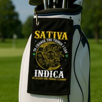 Cannabis Weed Fun Sativa To Change The Things I Can Indica Golf Towel