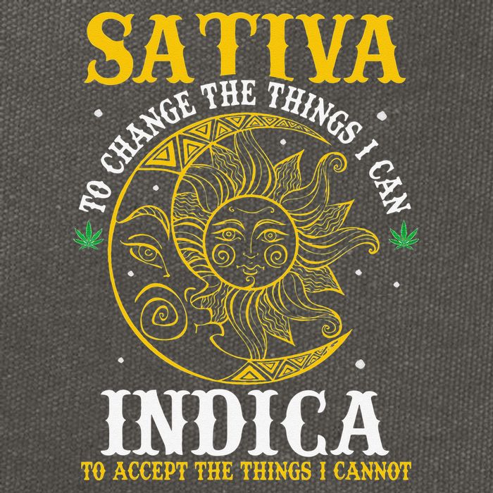 Cannabis Weed Fun Sativa To Change The Things I Can Indica Cotton Canvas Backpack
