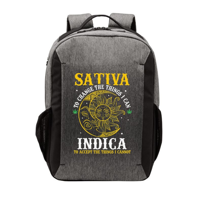 Cannabis Weed Fun Sativa To Change The Things I Can Indica Vector Backpack