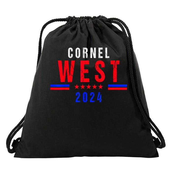 Cornel West For President Cornel West 2024 Drawstring Bag