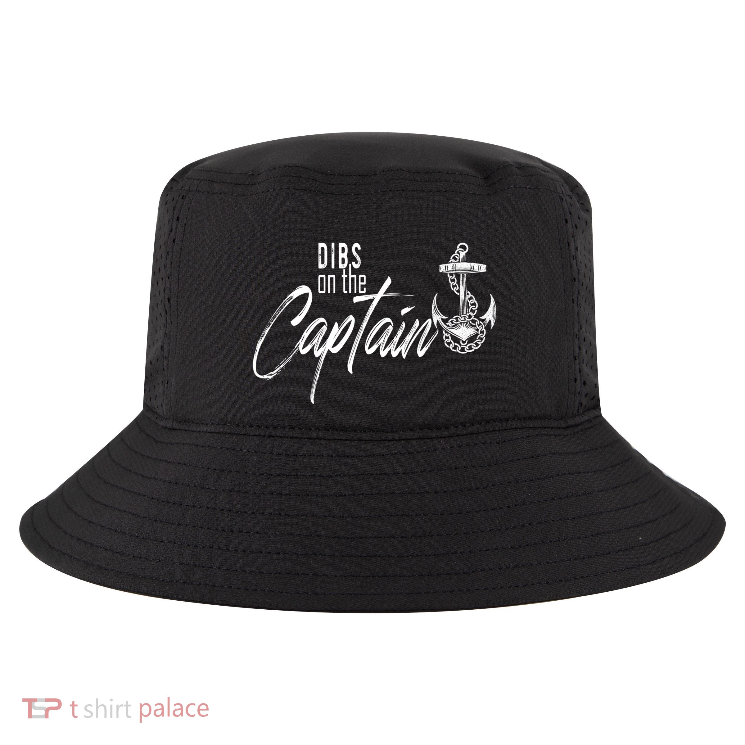 Captain Wife Funny Dibs On The Captain Gift Cool Comfort Performance Bucket Hat