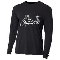Captain Wife Funny Dibs On The Captain Gift Cooling Performance Long Sleeve Crew