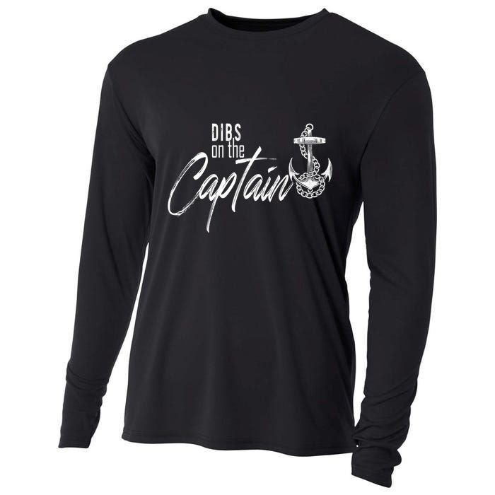 Captain Wife Funny Dibs On The Captain Gift Cooling Performance Long Sleeve Crew
