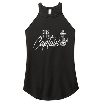 Captain Wife Funny Dibs On The Captain Gift Women's Perfect Tri Rocker Tank