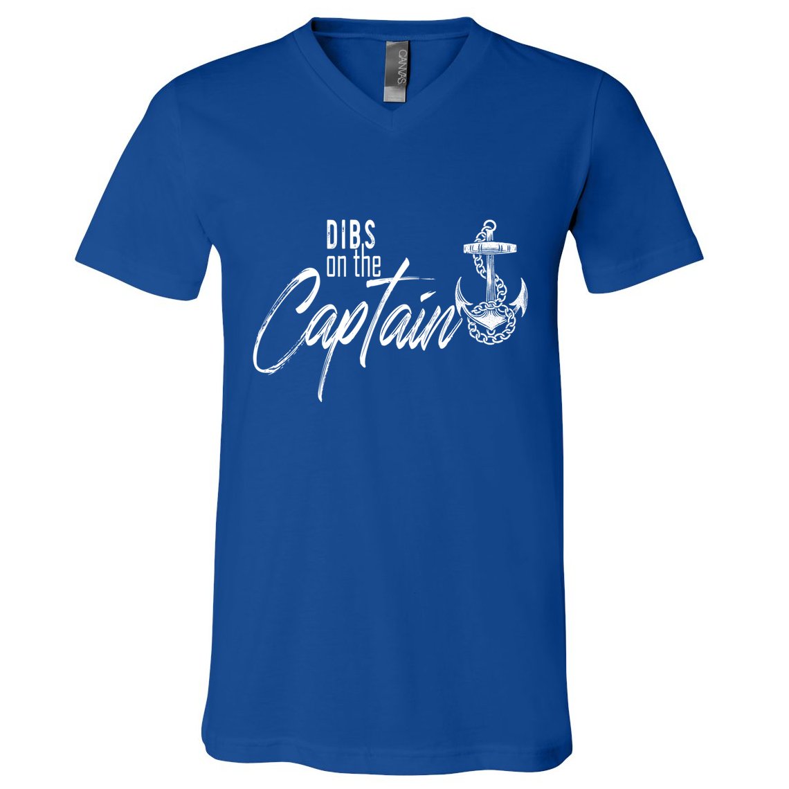 Captain Wife Funny Dibs On The Captain Gift V-Neck T-Shirt