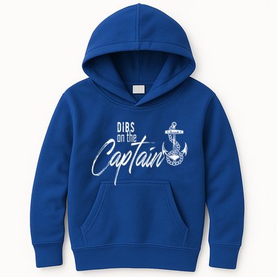 Captain Wife Funny Dibs On The Captain Gift Kids Hoodie