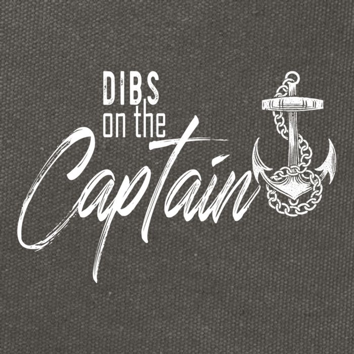 Captain Wife Funny Dibs On The Captain Gift Cotton Canvas Backpack