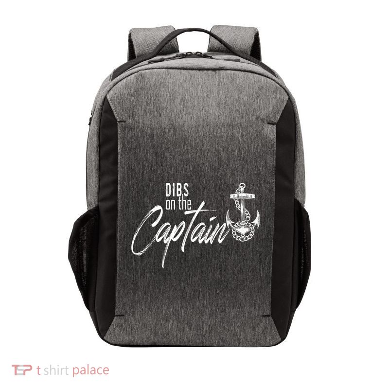 Captain Wife Funny Dibs On The Captain Gift Vector Backpack