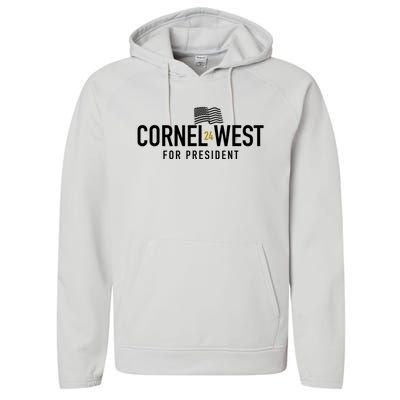 Cornel West For President Cornel West 2024 Performance Fleece Hoodie