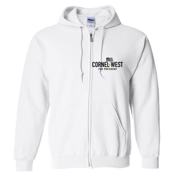 Cornel West For President Cornel West 2024 Full Zip Hoodie