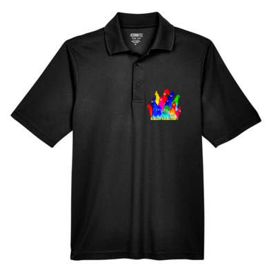 Chicken Watercolor Funny For Men Women Men's Origin Performance Pique Polo