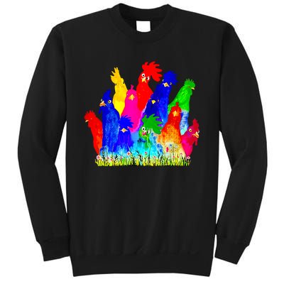 Chicken Watercolor Funny For Men Women Sweatshirt