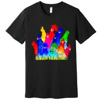 Chicken Watercolor Funny For Men Women Premium T-Shirt