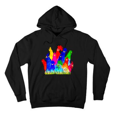 Chicken Watercolor Funny For Men Women Tall Hoodie