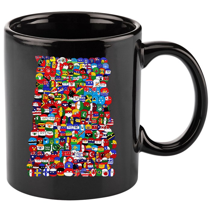Countryballs World Flags 11oz C Handle Ceramic Mug