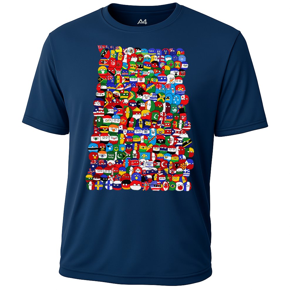 Countryballs World Flags Cooling Performance Crew T-Shirt