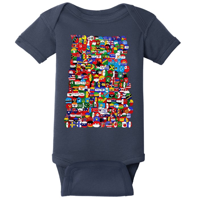 Countryballs World Flags Baby Bodysuit