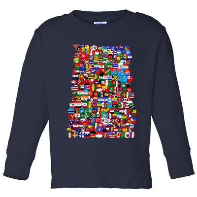 Countryballs World Flags Toddler Long Sleeve Shirt