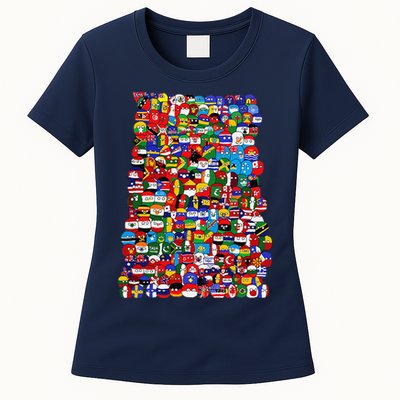 Countryballs World Flags Womens T-Shirt