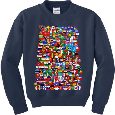 Countryballs World Flags Kids Sweatshirt