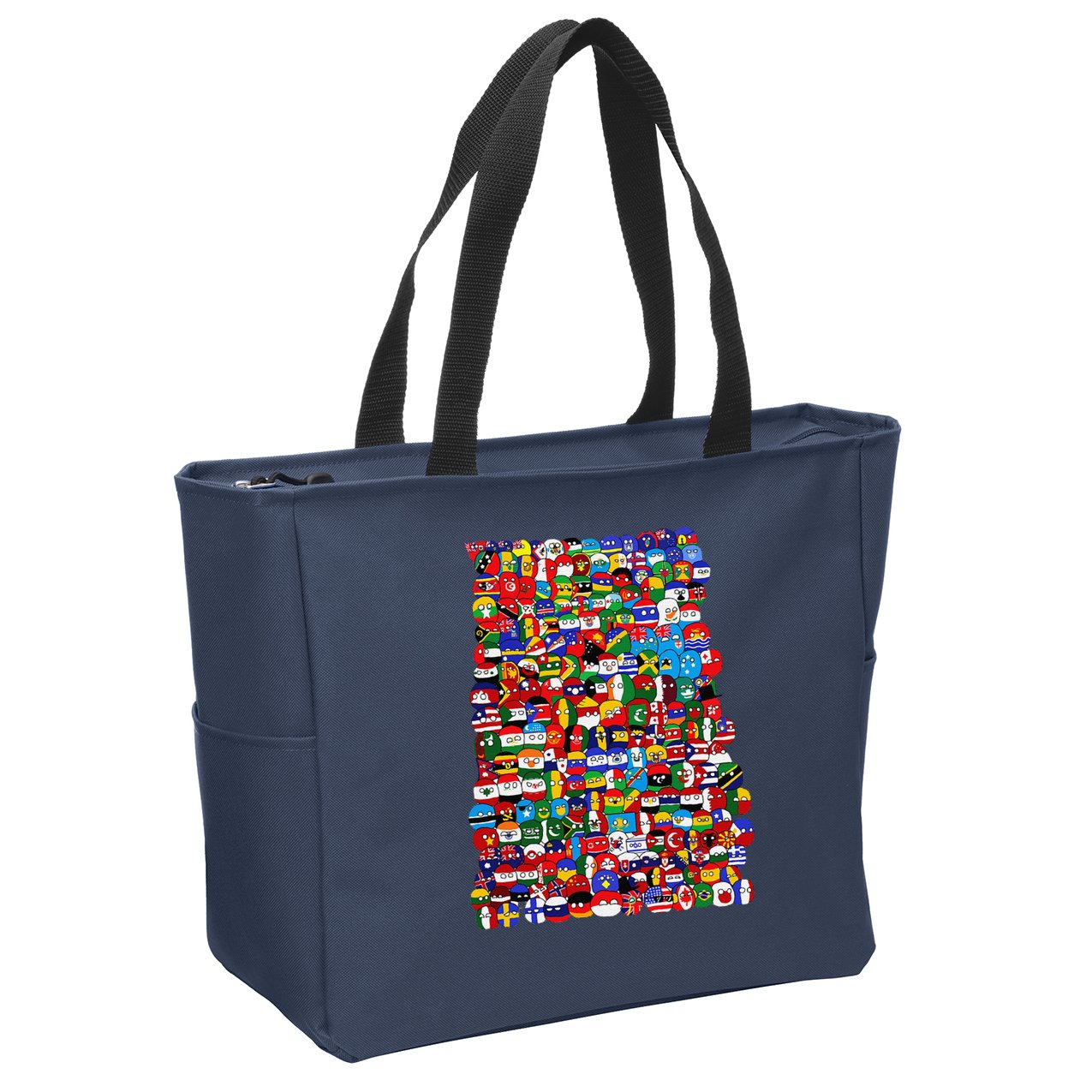 Countryballs World Flags Zip Tote Bag