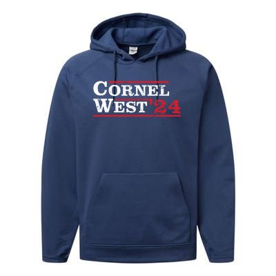 Cornel West For President Cornel West 2024 Performance Fleece Hoodie